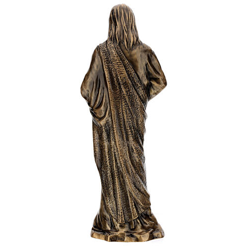 Devotional statue of the Sacred Heart of Jesus in bronze 60 cm for EXTERNAL USE 7