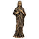 Devotional statue of the Sacred Heart of Jesus in bronze 60 cm for EXTERNAL USE s1