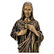 Devotional statue of the Sacred Heart of Jesus in bronze 60 cm for EXTERNAL USE s2