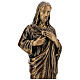 Devotional statue of the Sacred Heart of Jesus in bronze 60 cm for EXTERNAL USE s6