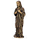 Estatua devocional Sagrado Corazón de Jesús bronce 60 cm para EXTERIOR s3