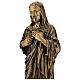 Estatua devocional Sagrado Corazón de Jesús bronce 60 cm para EXTERIOR s4