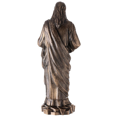 Statue of the Divine Heart of Jesus in bronze 80 cm for EXTERNAL USE 9