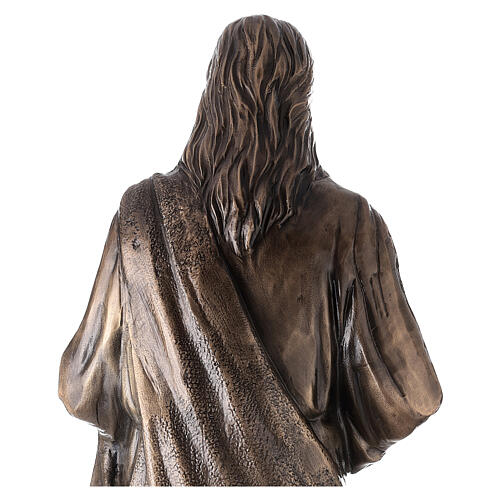 Estatua Corazón divino de Jesús bronce 80 cm para EXTERIOR 7