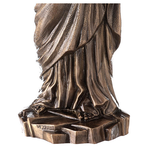Estatua Corazón divino de Jesús bronce 80 cm para EXTERIOR 8