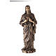 Statua Cuore divino di Gesù bronzo 80 cm per ESTERNO s1