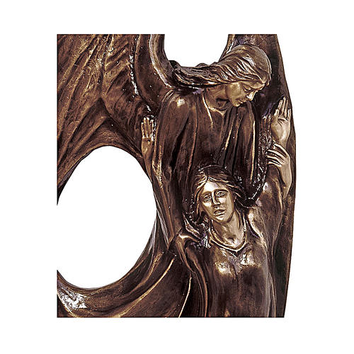 Bronzestatue Schutzengel 115 cm Höhe für den AUßENBEREICH 2