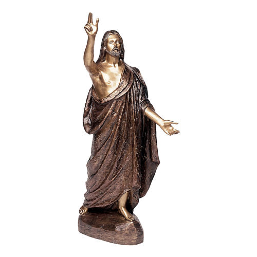 Statue Christ bénissant bronze 110 cm POUR EXTÉRIEUR 1