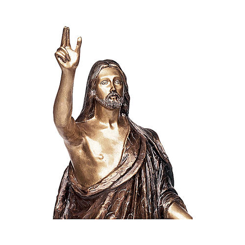Figura Chrystus Błogosławiący brąz 110 cm na ZEWNĄTRZ 2