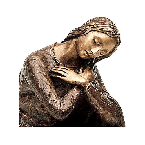 Statue of the Virgin of Annunciation in bronze 45 cm for EXTERNAL USE 2