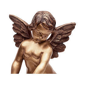 Bronzestatue, Engelchen, 45 cm Höhe, für den AUßENBEREICH
