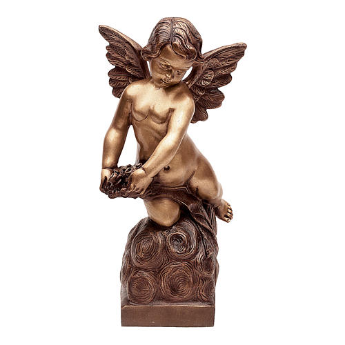 Estatua Angelito bronce 45 cm para EXTERIOR 1