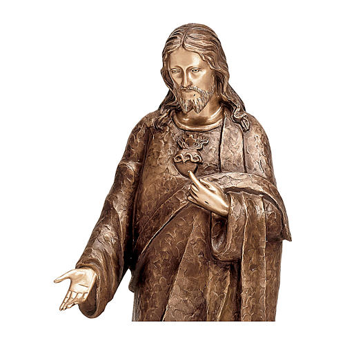 Bronzestatue, Barmherziger Jesus, 125 cm, für den AUßENBEREICH 2
