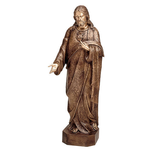 Imagem Cristo Misericordioso bronze 125 cm para EXTERIOR 1