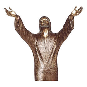 Estatua Cristo de los Abismos 100 cm bronze para EXTERIOR