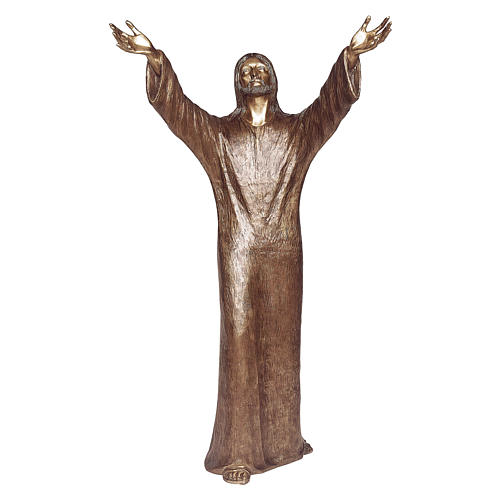 Estatua Cristo de los Abismos 100 cm bronze para EXTERIOR 1