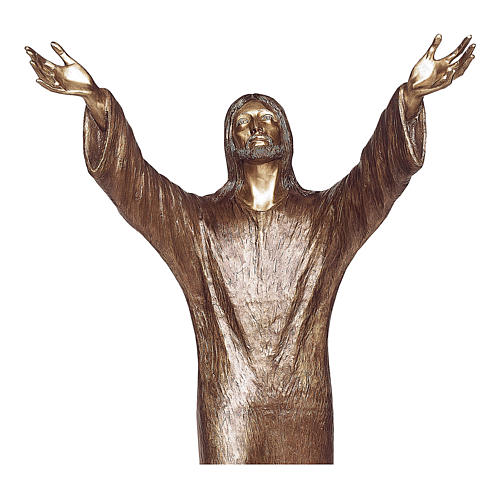 Estatua Cristo de los Abismos 100 cm bronze para EXTERIOR 2