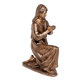 Estatua de bronce Mujer que reza 90 cm para EXTERIOR