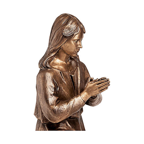 Estatua de bronce Mujer que reza 90 cm para EXTERIOR 2