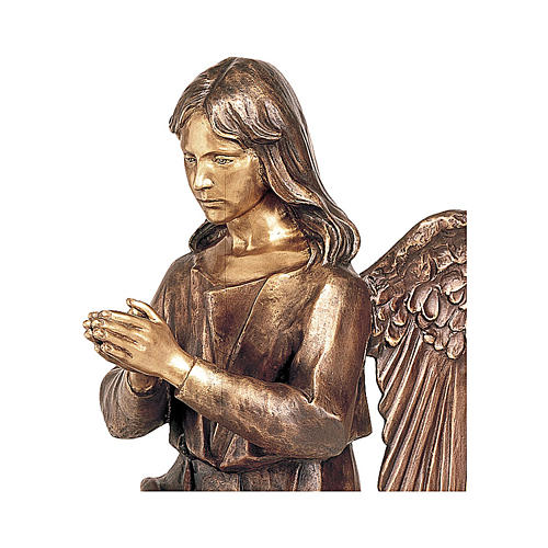 Bronzestatue, Betender Engel, 80 cm, für den AUßENBEREICH 2