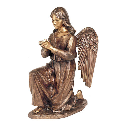 Imagem anjo em oração bronze 80 cm para EXTERIOR 1