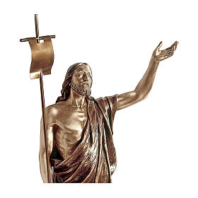 Bronzestatue, Auferstandener Christus, 135 cm, für den AUßENBEREICH