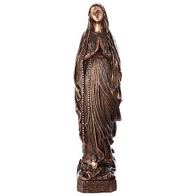 Statue of Our Lady of Lourdes in bronze 80 cm for EXTERNAL USE