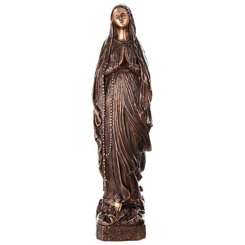 Statue of Our Lady of Lourdes in bronze 80 cm for EXTERNAL USE 1