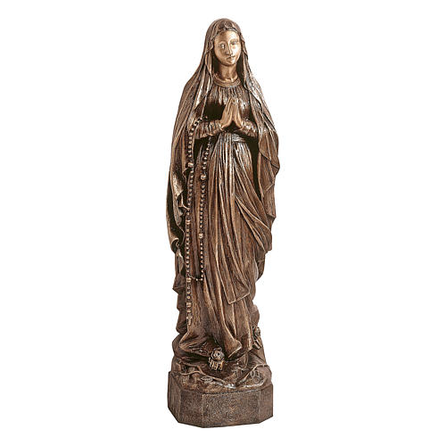 Estatua Virgen de Lourdes bronce 80 cm para EXTERIOR 1