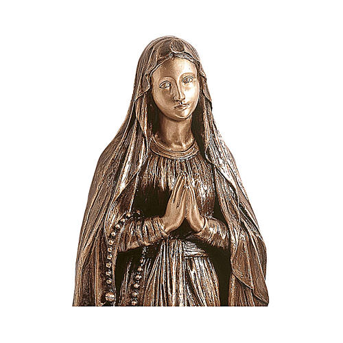 Estatua Virgen de Lourdes bronce 80 cm para EXTERIOR 2