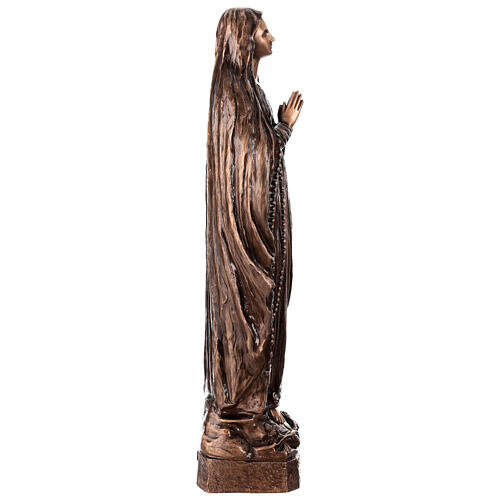 Estatua Virgen de Lourdes bronce 80 cm para EXTERIOR 7