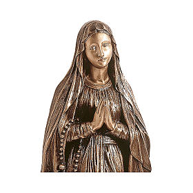 Figura Madonna z Lourdes brąz 80 cm na ZEWNĄTRZ