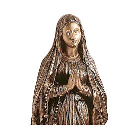 Imagem bronze Nossa Senhora de Lourdes 150 cm para EXTERIOR