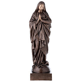 Imagem devocional Virgem Maria bronze 110 cm para EXTERIOR