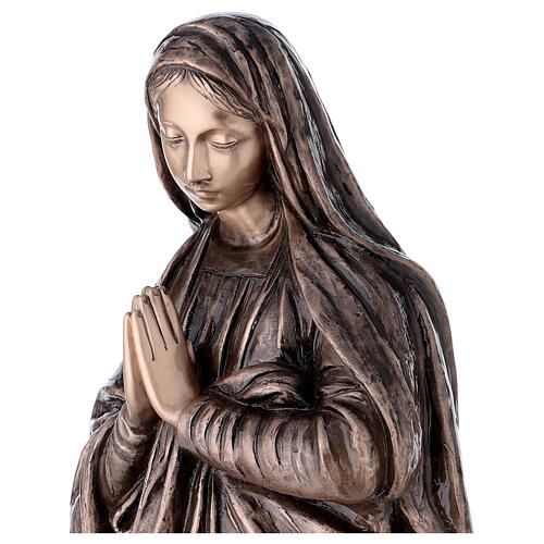 Imagem devocional Virgem Maria bronze 110 cm para EXTERIOR 2