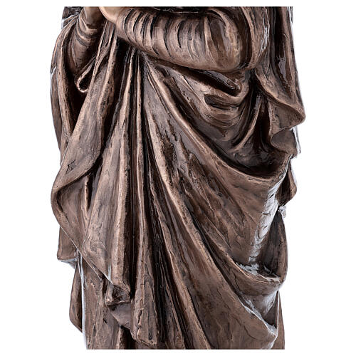 Imagem devocional Virgem Maria bronze 110 cm para EXTERIOR 6