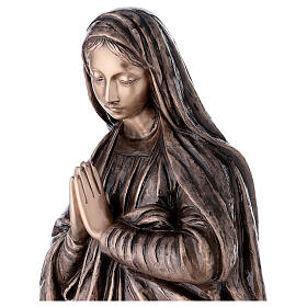 Virgin Mary Bronze Statue with Folded Hands 110 cm for OUTDOORS