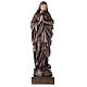 Virgin Mary Bronze Statue with Folded Hands 110 cm for OUTDOORS s1