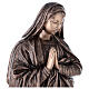 Virgin Mary Bronze Statue with Folded Hands 110 cm for OUTDOORS s4