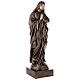 Virgin Mary Bronze Statue with Folded Hands 110 cm for OUTDOORS s5