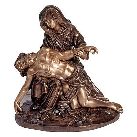 Statue Pietà bronze 60 cm POUR EXTÉRIEUR