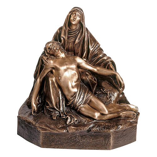 Estatua de bronce Piedad 45 cm para EXTERIOR 1