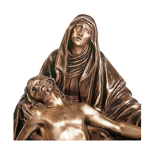 Estatua de bronce Piedad 45 cm para EXTERIOR 2