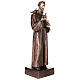 Statua San Francesco d'Assisi bronzo 110 cm per ESTERNO s5