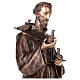 Statua San Francesco d'Assisi bronzo 110 cm per ESTERNO s7