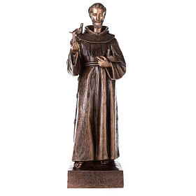 Figura Święty Franciszek z Asyżu brąz 110 cm na ZEWNĄTRZ