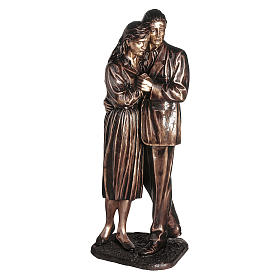 Statue en bronze couple affligé 170 cm POUR EXTÉRIEUR