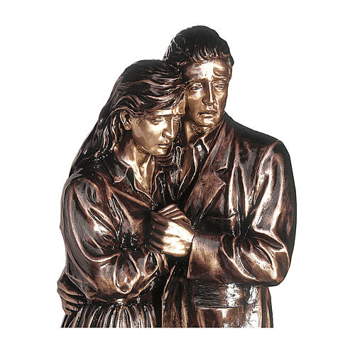 Statue en bronze couple affligé 170 cm POUR EXTÉRIEUR 2