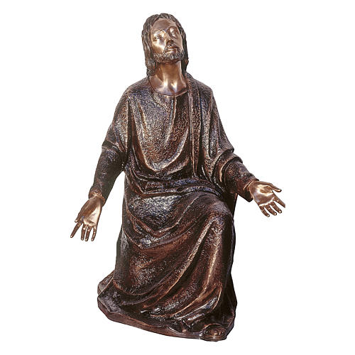 Estatua Cristo en el huerto de bronce 105 cm para EXTERIOR 1