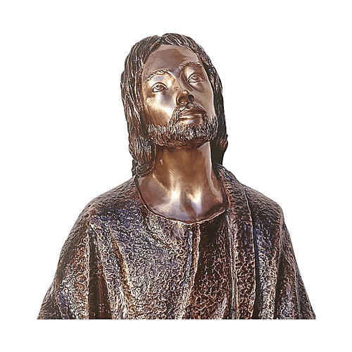 Estatua Cristo en el huerto de bronce 105 cm para EXTERIOR 2